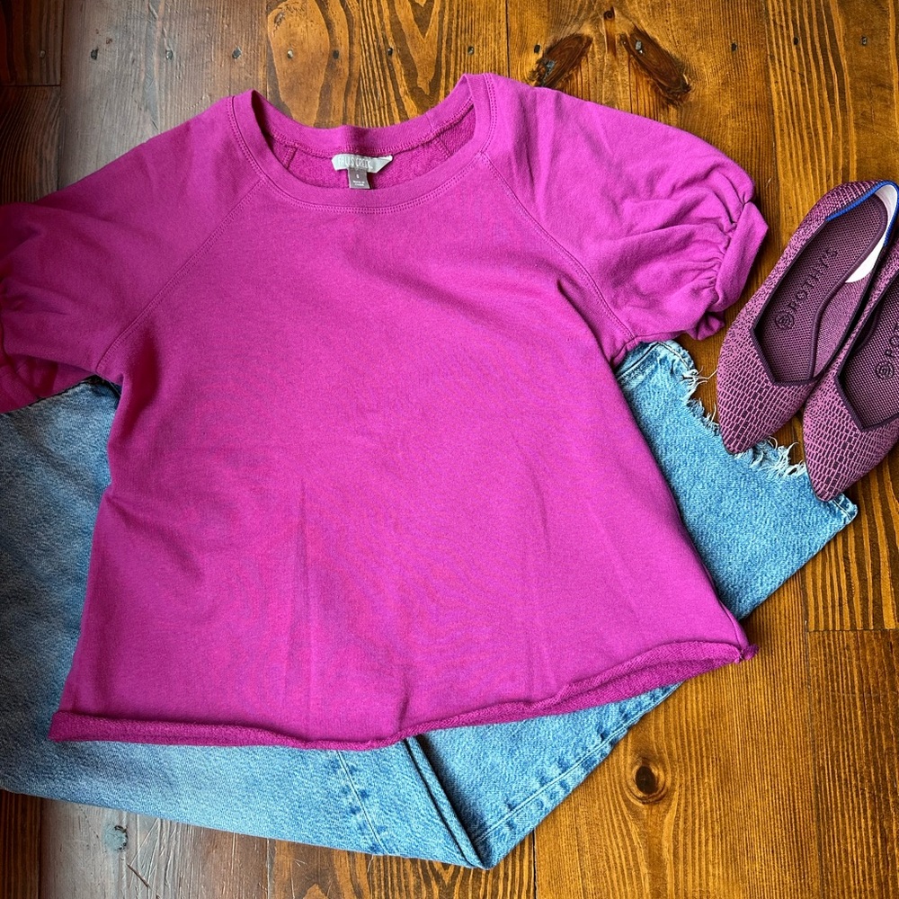 Falls Creek Women’s Sweatshirt Top w/ Puffed Sleeves